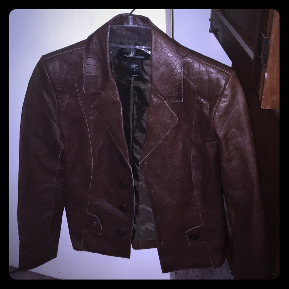 AUTHENTIC 100% leather MODA INTERNATIONAL JACKET